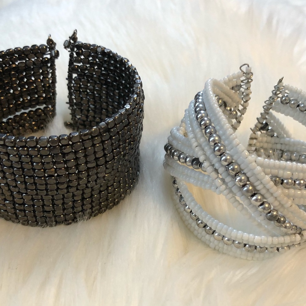Beaded Bangle Cuff Set - Picture 3 of 4